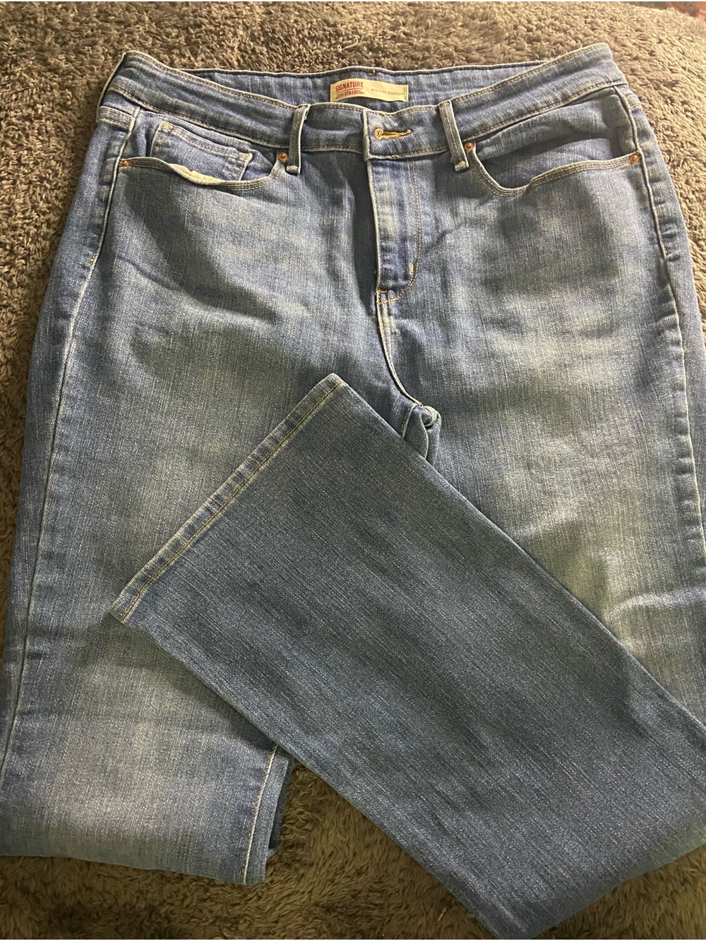 Signature by Levi Strauss Light Blue Mid-Rise, Bootcut Jeans